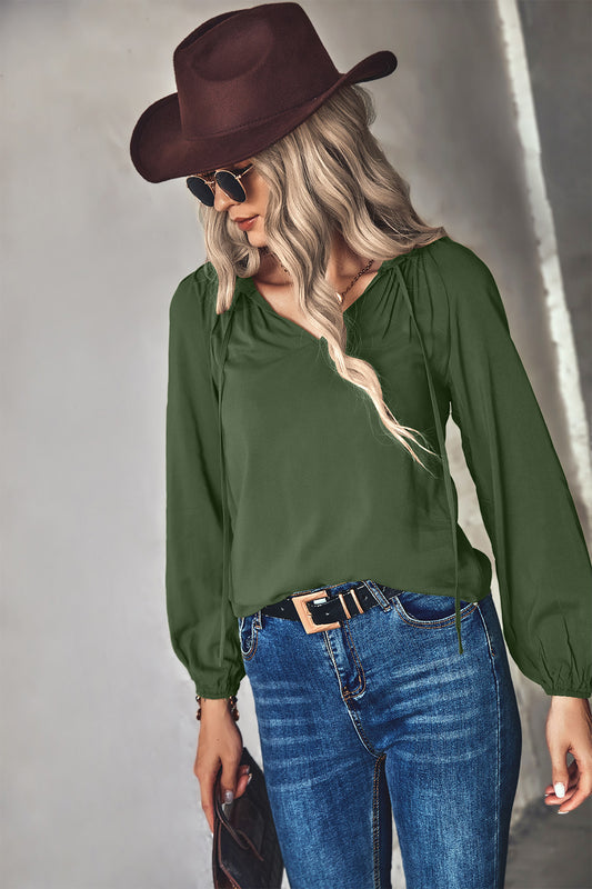 Casual V-Neck Blouses