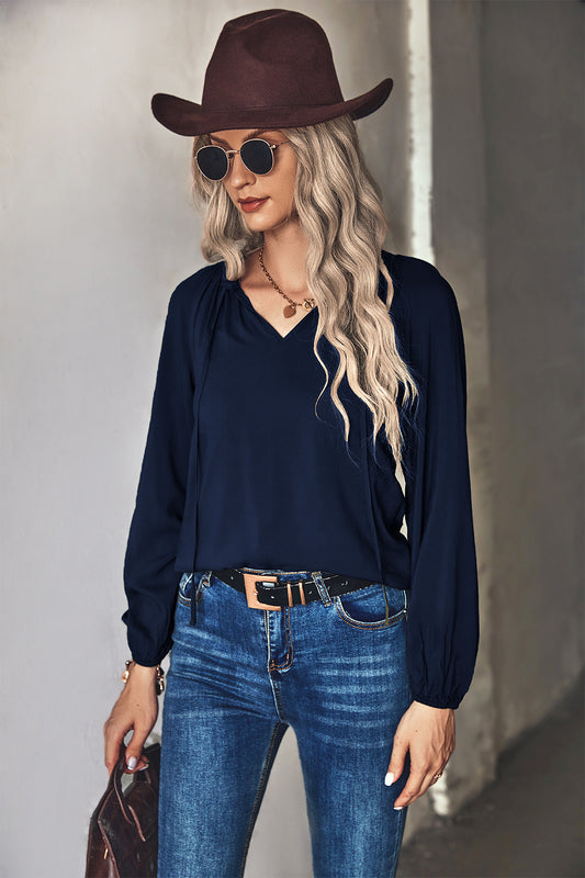Casual V-Neck Blouses